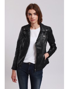 Veste en cuir le temps des cerises clearance